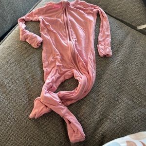 Little Sleepies light pink solid zippy 3-6